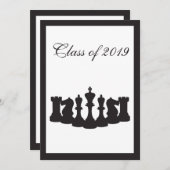 Uitnodiging om een Chess Graduation Party (Voorkant / Achterkant)