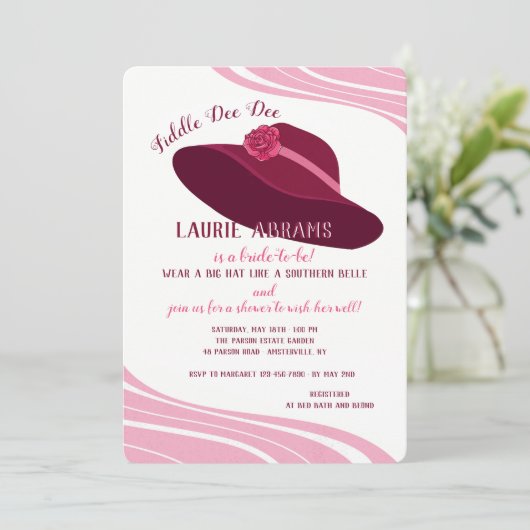 Uitnodiging om een hoed te dragen (Staand voorkant)