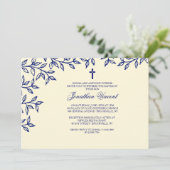 Uitnodiging om een Leaf Border (Staand voorkant)