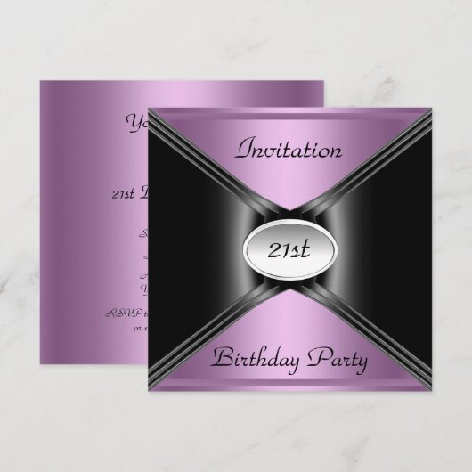 Uitnodiging om elke dag Paarse kleur aan te vragen (Voorkant / Achterkant)