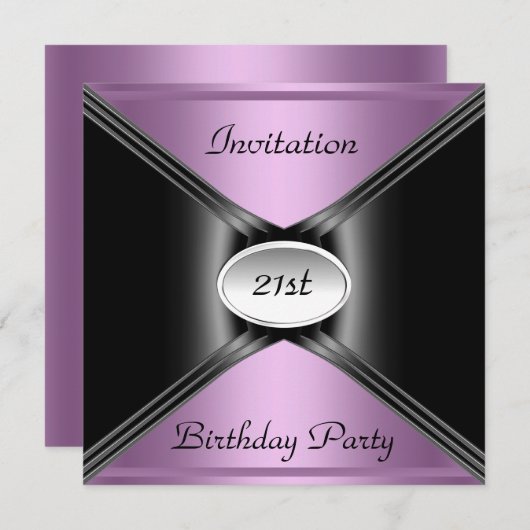 Uitnodiging om elke dag Paarse kleur aan te vragen (Voorkant / Achterkant)