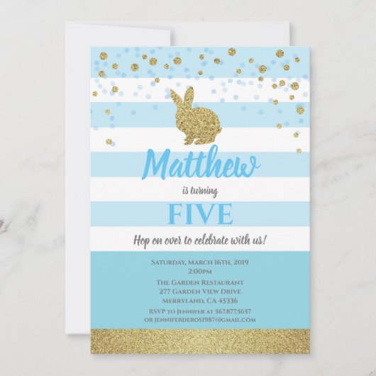 Uitnodiging om elke leeftijd blauw te worden (Voorkant)