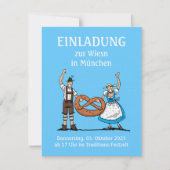 Uitnodiging om FESTIVAL München Couple Pretzel (Voorkant)