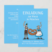 Uitnodiging om FESTIVAL München Couple Pretzel (Voorkant / Achterkant)