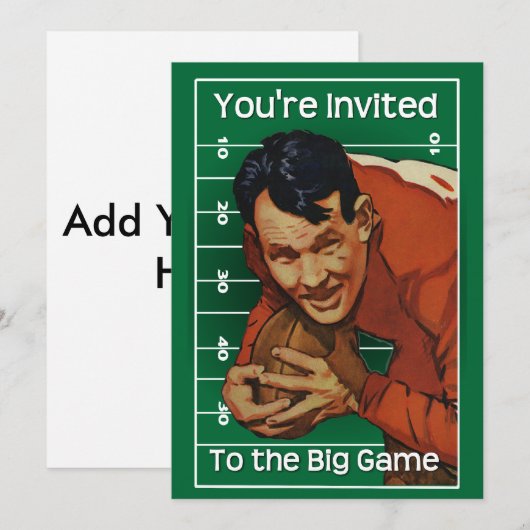 Uitnodiging om football te spelen (Voorkant / Achterkant)