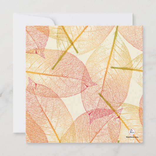 Uitnodiging om geperste bladeren (Achterkant)