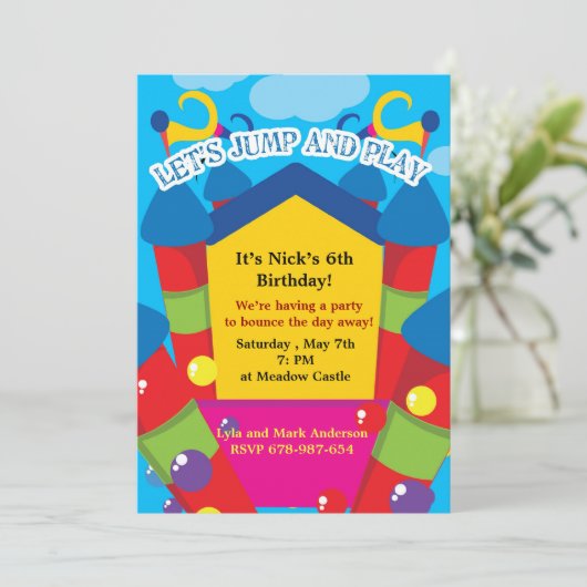 Uitnodiging om het kasteel te vieren (Staand voorkant)