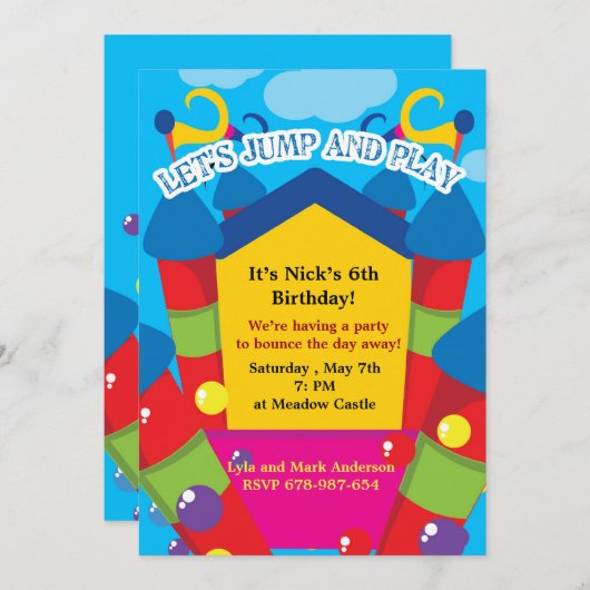 Uitnodiging om het kasteel te vieren (Voorkant / Achterkant)