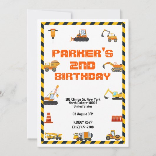 Uitnodiging om het thema "Bouwnijverheid" van de B (Voorkant)