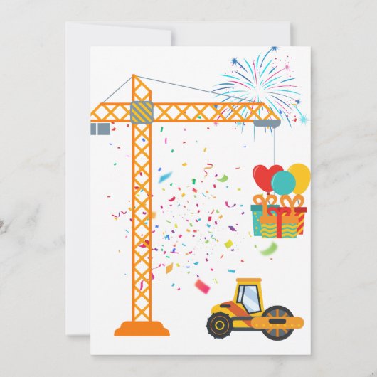 Uitnodiging om het thema "Bouwnijverheid" van de B (Achterkant)