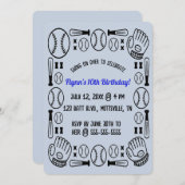 Uitnodiging om honkbal uit te geven (Voorkant / Achterkant)