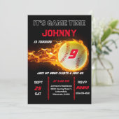 Uitnodiging om honkbal uit te geven (Staand voorkant)