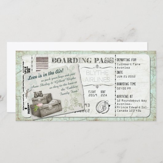 Uitnodiging om in een koffer aan boord te gaan (Voorkant / Achterkant)