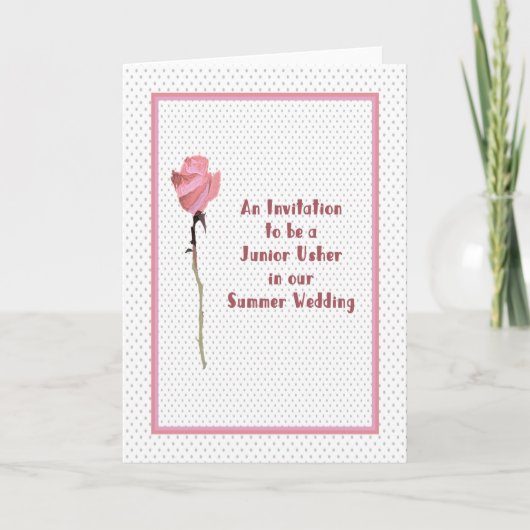 Uitnodiging om Junior Usher te worden op het zomer (Voorkant)