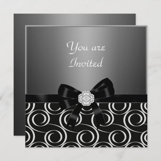 Uitnodiging om kool Stijlvolle verjaardag (Voorkant / Achterkant)