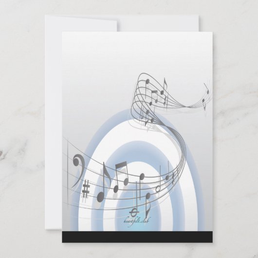 Uitnodiging om mee te dansen op de muziek (Achterkant)