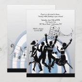 Uitnodiging om mee te dansen op de muziek (Voorkant / Achterkant)