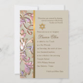 Uitnodiging om Mitzvah Multi "Embossed" Damask (Achterkant)