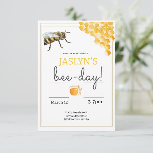 Uitnodiging om modern te zijn voor elke verjaardag (Staand voorkant)