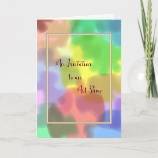 Uitnodiging om Show kleurrijk ontwerp te maken (Voorkant)