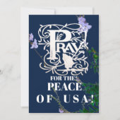 Uitnodiging om te bidden voor de vrede van de VS (Voorkant)