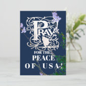 Uitnodiging om te bidden voor de vrede van de VS (Staand voorkant)