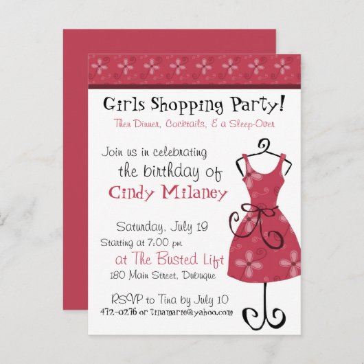 Uitnodiging om te dansen (Voorkant / Achterkant)