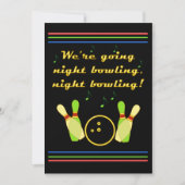 Uitnodiging om te gaan Night Bowling Neon Retro St (Voorkant)