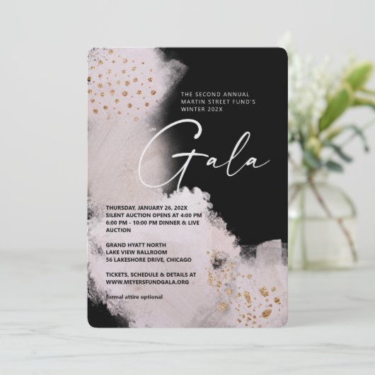 Uitnodiging om te schilderen Canvas Gala (Staand voorkant)