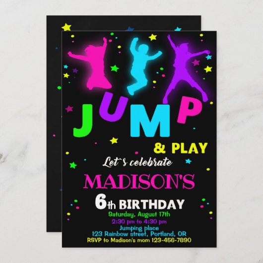 Uitnodiging om te springen (Voorkant / Achterkant)