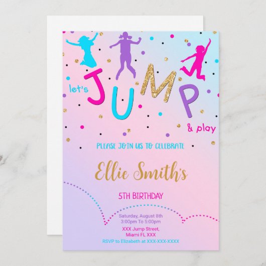 Uitnodiging om te springen (Voorkant / Achterkant)