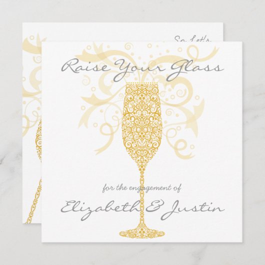 Uitnodiging om uw glas te heffen (Voorkant / Achterkant)