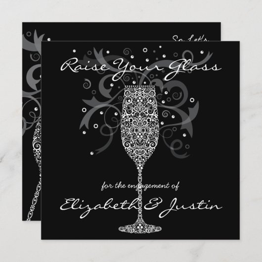 Uitnodiging om uw glas te heffen (Voorkant / Achterkant)