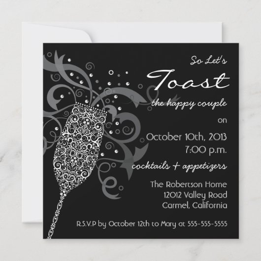 Uitnodiging om uw glas te heffen (Achterkant)