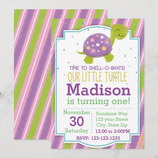 Uitnodiging om zeedagen te winnen (paars) (Voorkant / Achterkant)