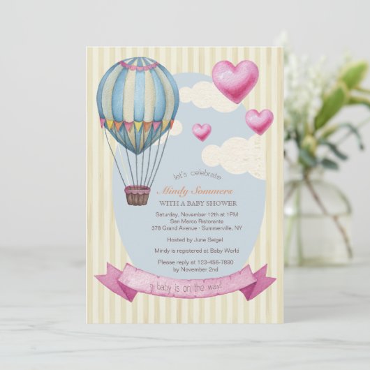 Uitnodiging omhoog, omhoog en weg (Staand voorkant)