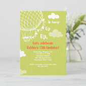 Uitnodiging omhoog, omhoog en weg (Staand voorkant)