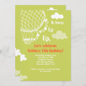 Uitnodiging omhoog, omhoog en weg (Voorkant / Achterkant)