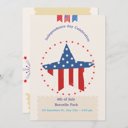 Uitnodiging Onafhankelijkheidsdag (Voorkant / Achterkant)