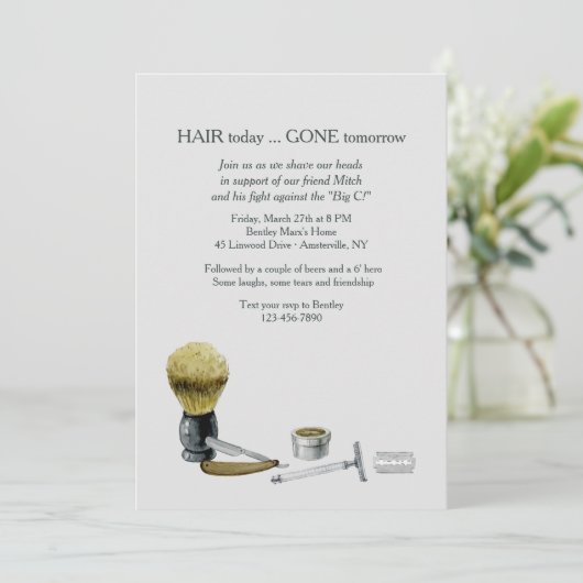 Uitnodiging onderdelen te hebben (Staand voorkant)