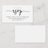 Uitnodiging online RSVP, Wedding Website Kaart (Voorkant / Achterkant)