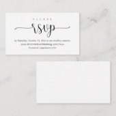 Uitnodiging online RSVP, Wedding Website Kaart (Voorkant / Achterkant)