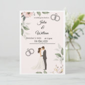 Uitnodiging Ons Liefdesverhaal (Staand voorkant)