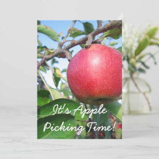 uitnodiging oogsttijd (Staand voorkant)