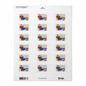 Uitnodiging Oom Sam Dachshund Etiket (Full Sheet)
