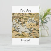 Uitnodiging oostelijke mediterrane kaart (Staand voorkant)