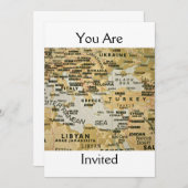 Uitnodiging oostelijke mediterrane kaart (Voorkant / Achterkant)