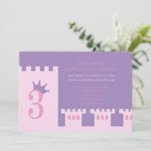 Uitnodiging op 3e verjaardag van prinses (Staand voorkant)