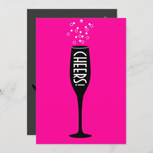 Uitnodiging op 40e verjaardag - Heet Mama Cheers! (Voorkant / Achterkant)