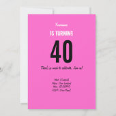 Uitnodiging op 40e verjaardag - Mam Volunteer Hero (Achterkant)